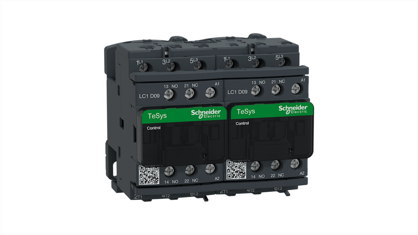 Schneider Electric LC2D Series Contactor, 110 V ac Coil, 3-Pole, 9 A, 4 kW, 3NO, 690 V ac