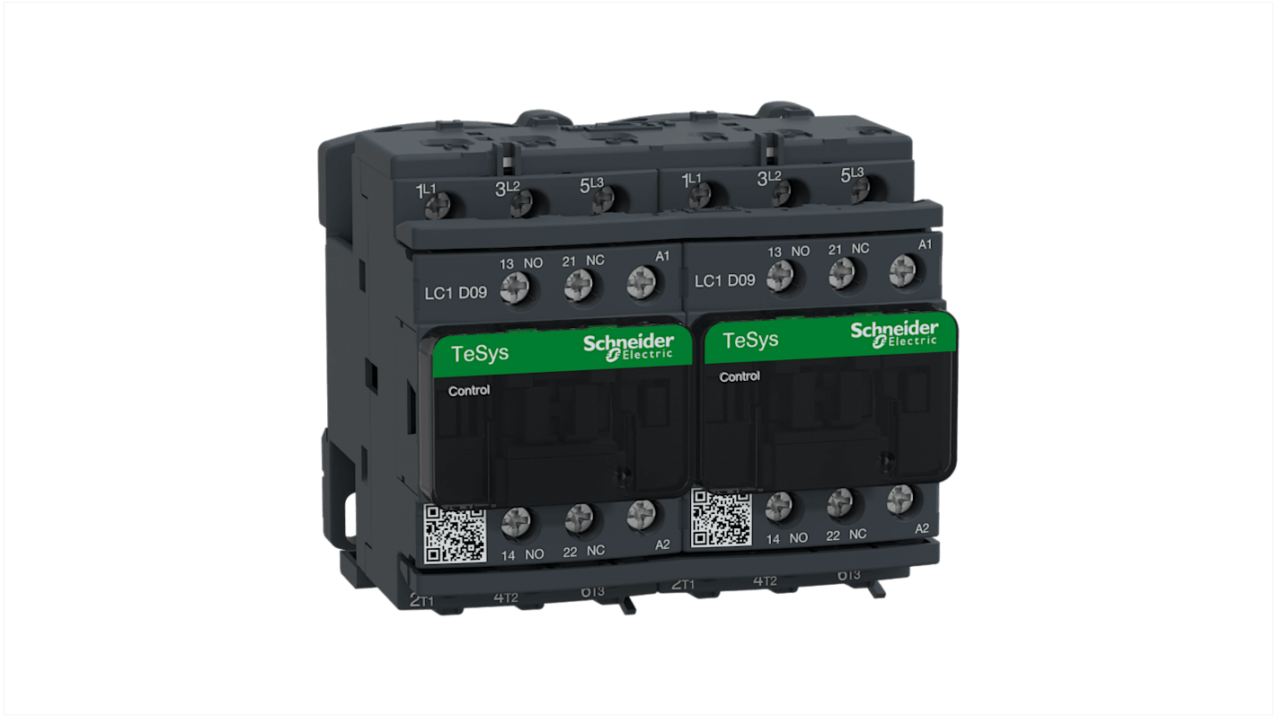 Schneider Electric LC2D Series Contactor, 48 V ac Coil, 3-Pole, 9 A, 4 kW, 3NO, 690 V ac