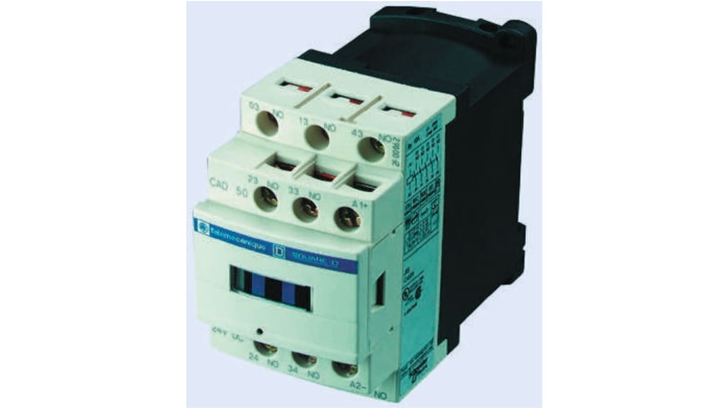 Schneider Electric CAD Contactor 5NO, 10 A Contact Rating, TeSys