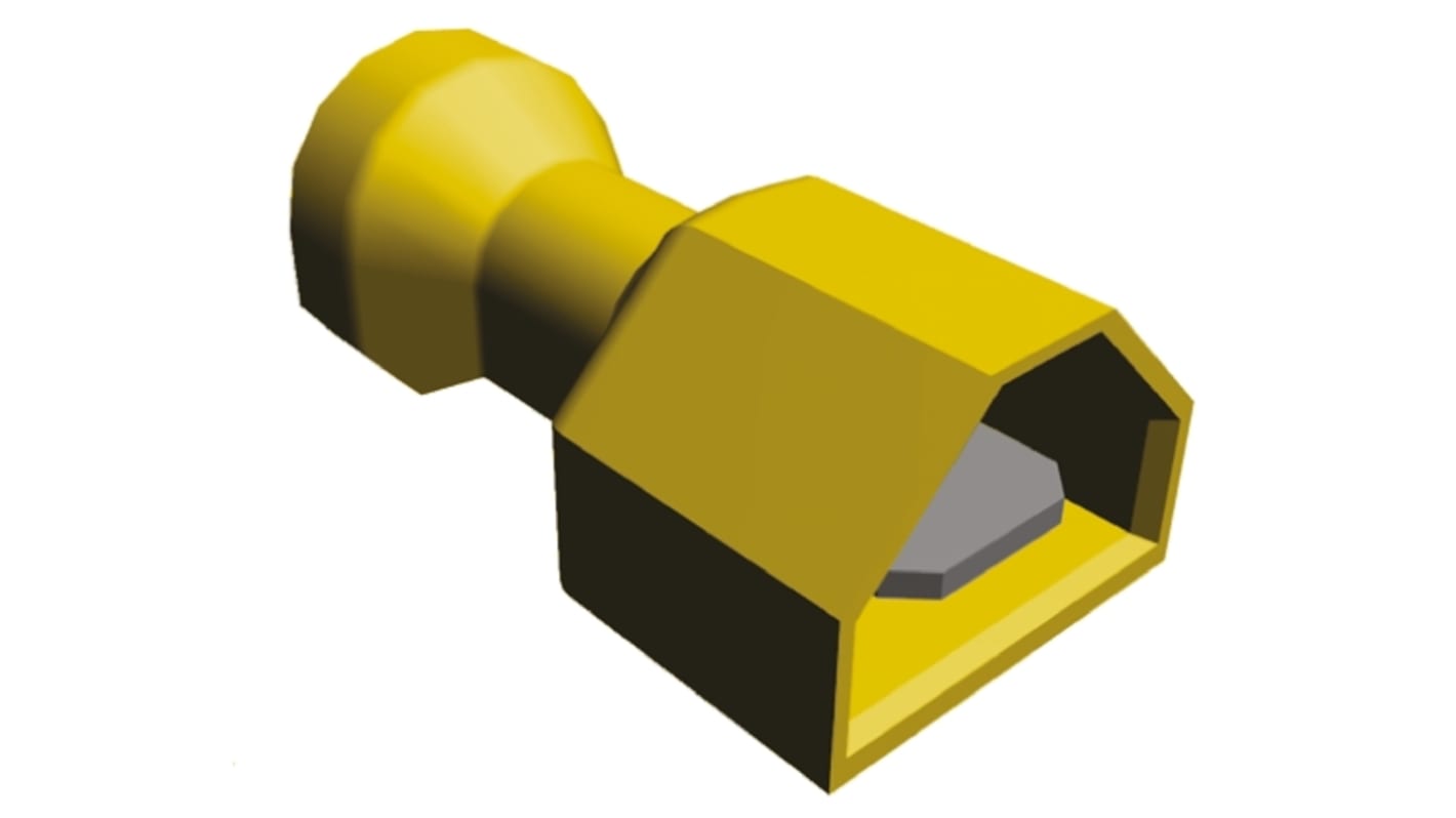 Capocorda a linguetta a crimpare TE Connectivity, 6.3 x 0.8mm, placcatura Stagno, 3mm² - 6mm², Giallo