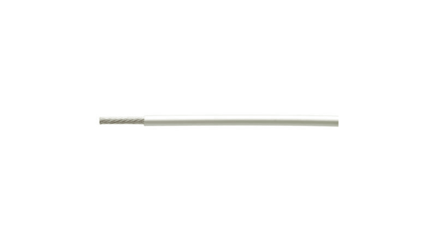 TE Connectivity White 0.5 mm² Harsh Environment Wire, 0.18 mm, 100m, Polymer Insulation