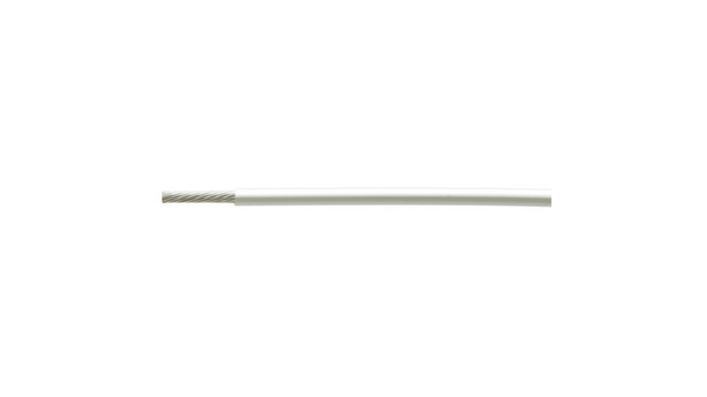 TE Connectivity 99M Series White 0.6 mm² Harsh Environment Wire, 20 AWG, 19/0.2 mm, 100m, PET Insulation