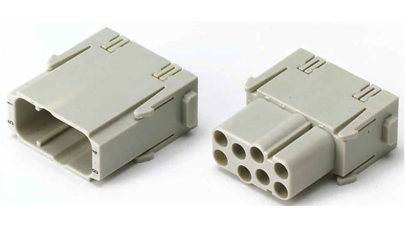 Han-Modular Series Male Module, Rated At 16A, 400 V, For Use With Heavy Duty Power Connectors, Han EE