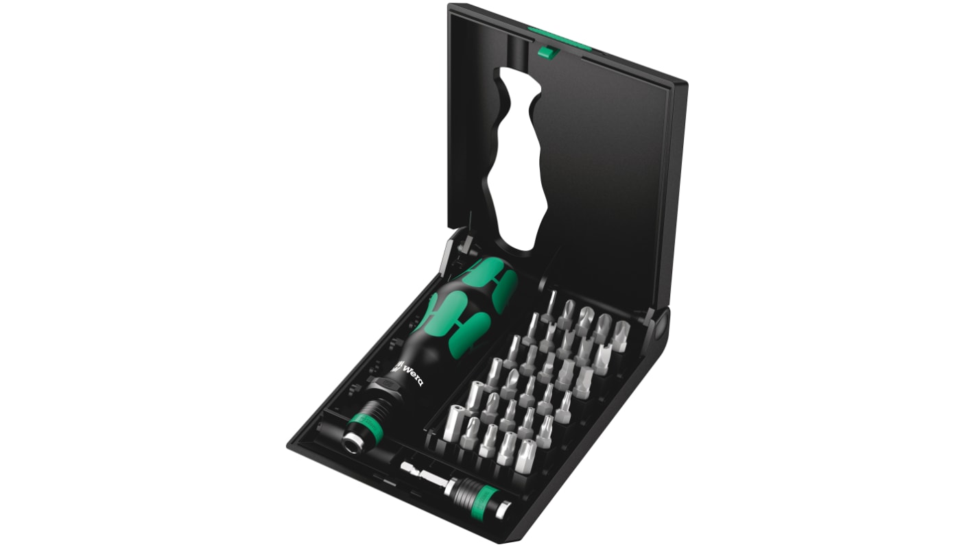 Jeu de tournevis standard Wera Jeu de tournevis standard interchangeables, Hexagonale, Clé à molette, Torx inviolable,