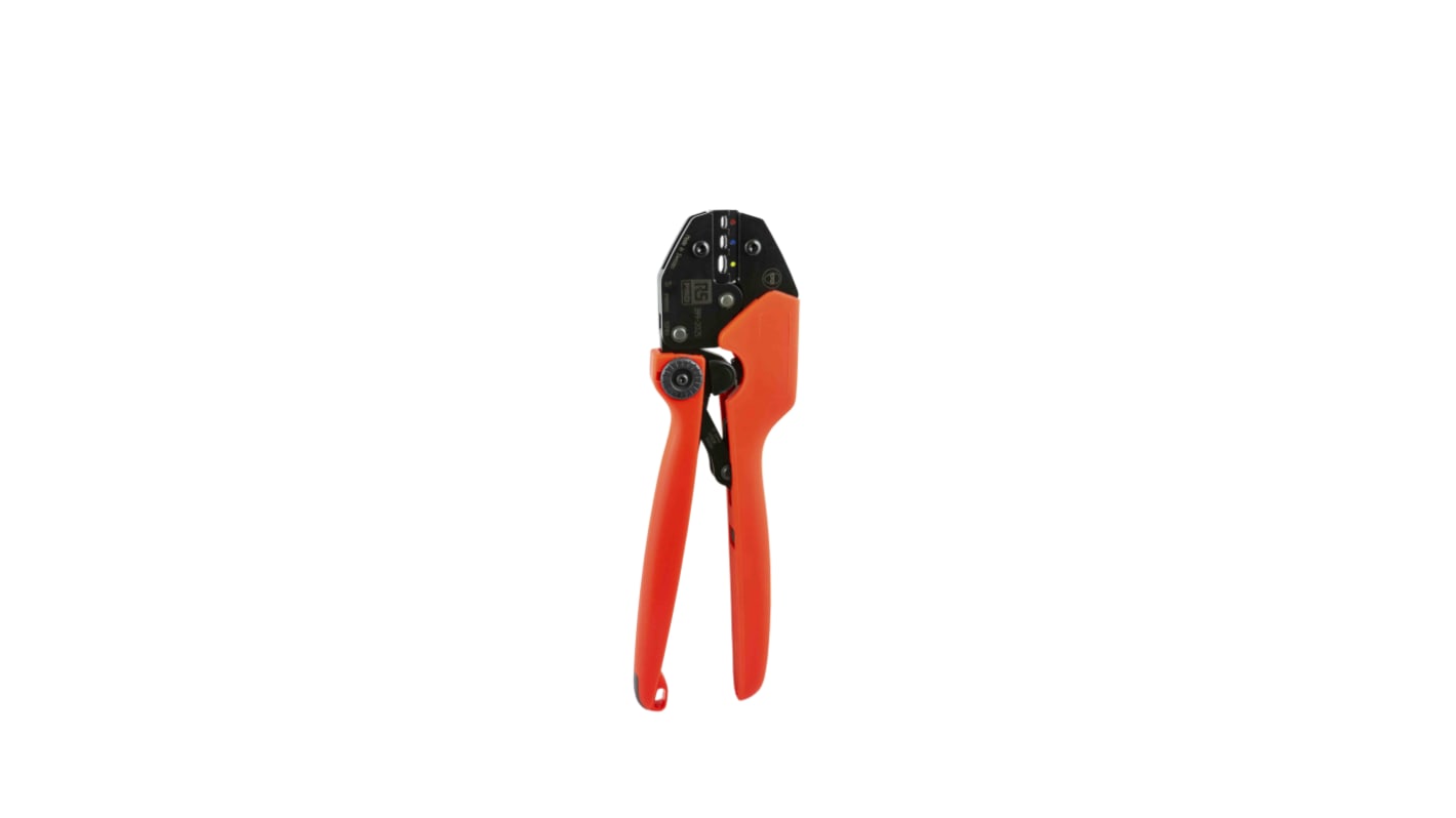 RS PRO Hand Crimpzange, 0,5 → 6mm² für Isolierte Flachstecker, 256 mm