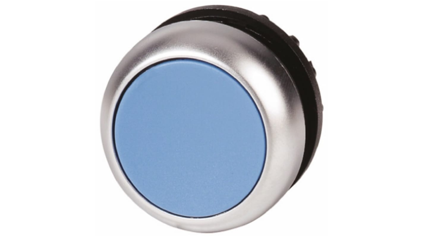 Cabezal de pulsador Eaton serie RMQ Titan M22, Ø 22mm, de color Azul, Mantenido, IP69K