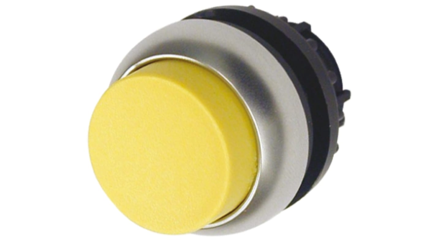 Cabezal de pulsador Eaton serie RMQ Titan M22, Ø 22mm, de color Amarillo, Momentáneo, IP69K