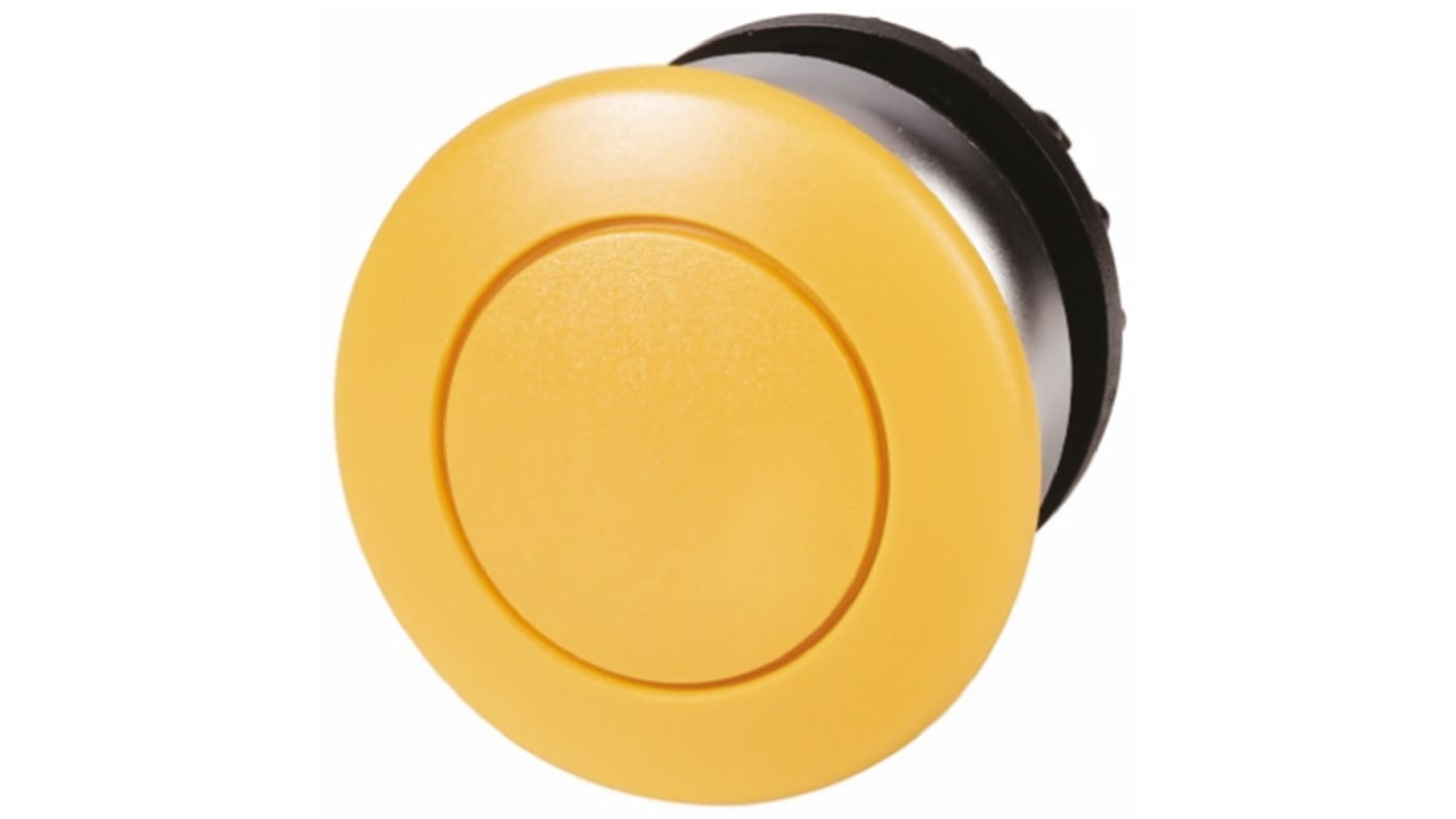 Cabezal de pulsador Eaton serie RMQ Titan M22, Ø 22mm, de color Amarillo, Mantenido, IP69K