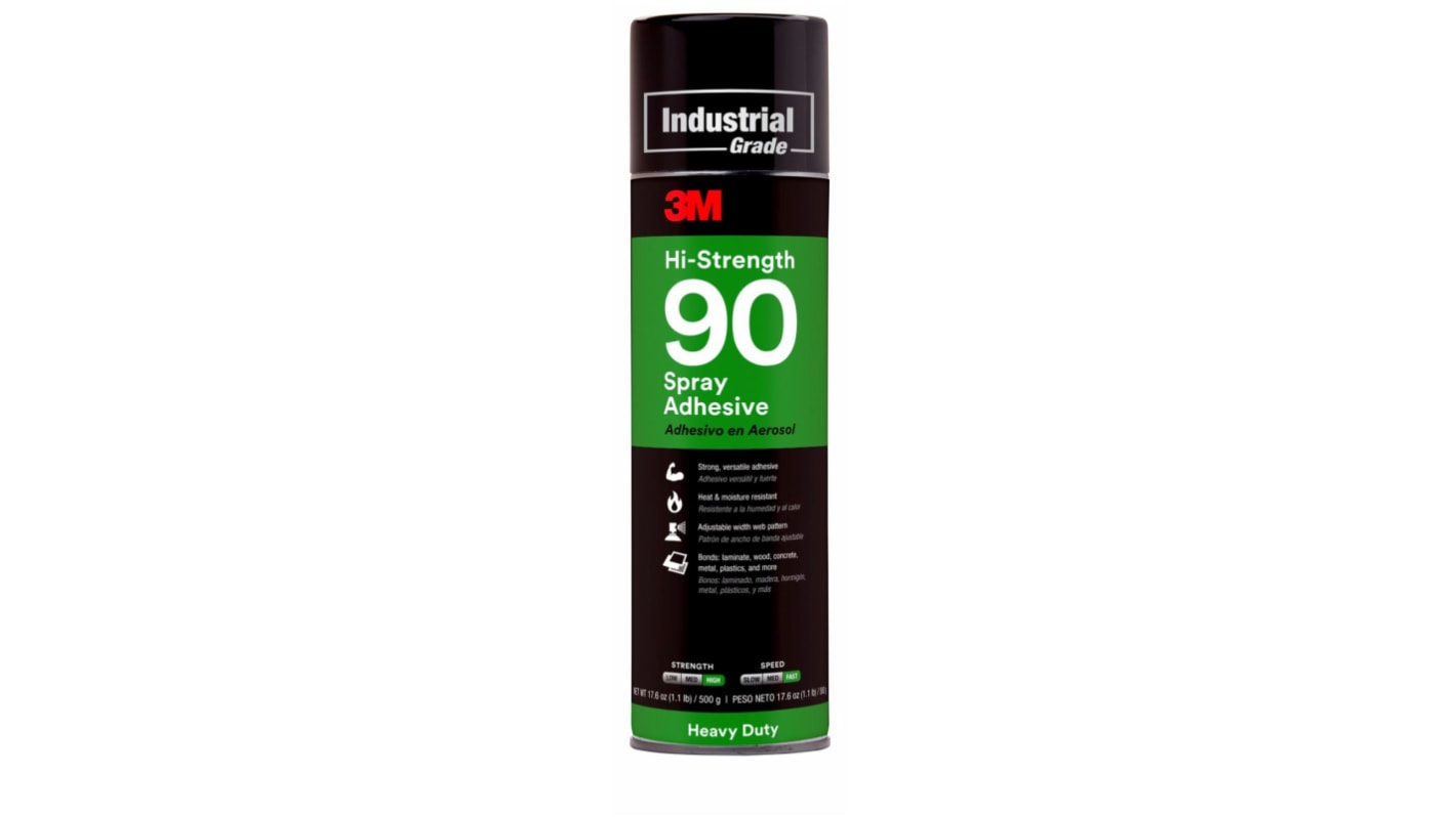 Adhesivo 3M Hi-Strength 90 de color transparente, Aerosol de 500 ml