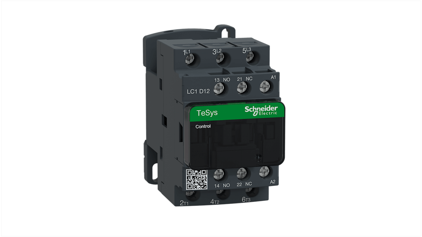 Schneider Electric LC1D Series Contactor, 400 V ac Coil, 3-Pole, 12 A, 5.5 kW, 3NO, 690 V ac