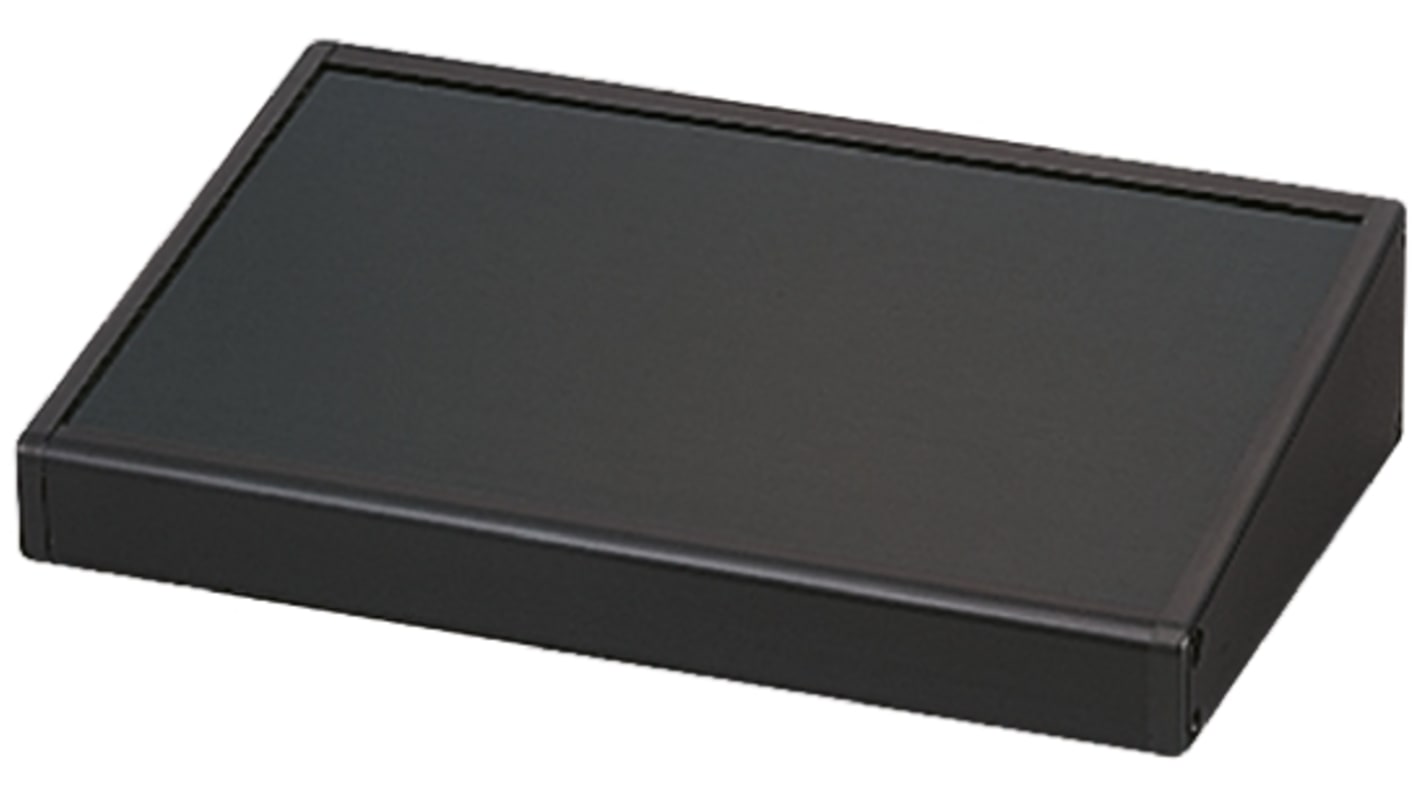 Takachi Electric Industrial CF Series Black Aluminium Desktop Enclosure, Sloped Front, 181.3 x 270 x 66.2mm
