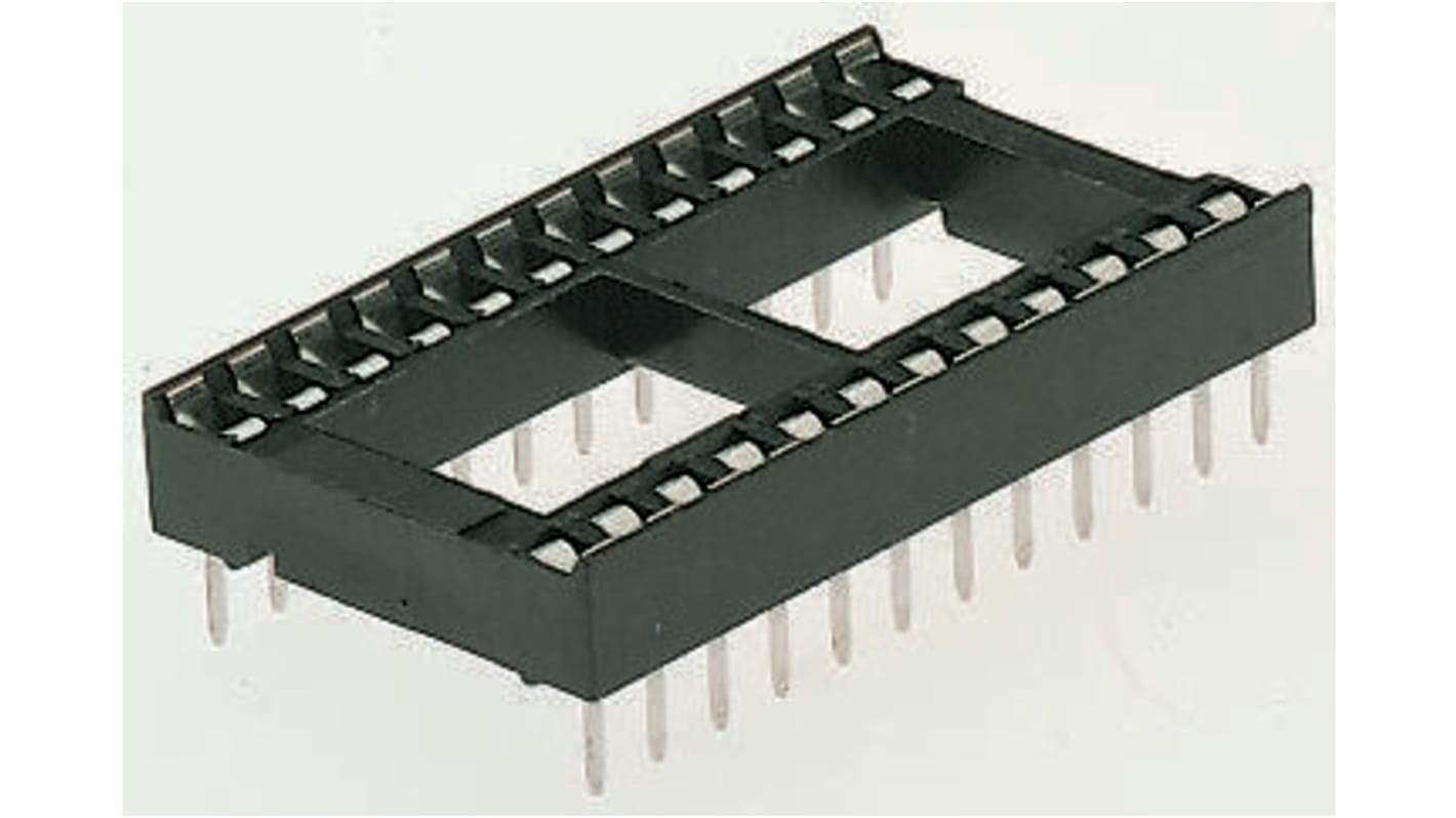 Winslow, W3100 2.54mm Pitch Vertical 22 Way, Through Hole Stamped Pin Open Frame IC Dip Socket, 10A