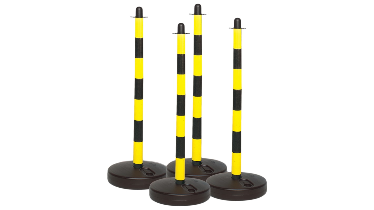 Brady Black & Yellow PE Barrier Post