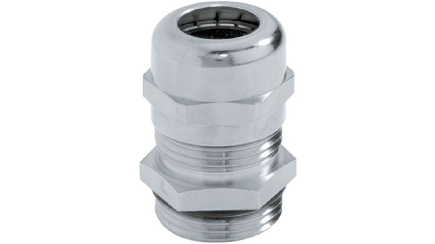 Lapp SKINTOP Series Metallic Nickel Plated Brass Cable Gland, M40 Thread, 19mm Min, 28mm Max, IP68