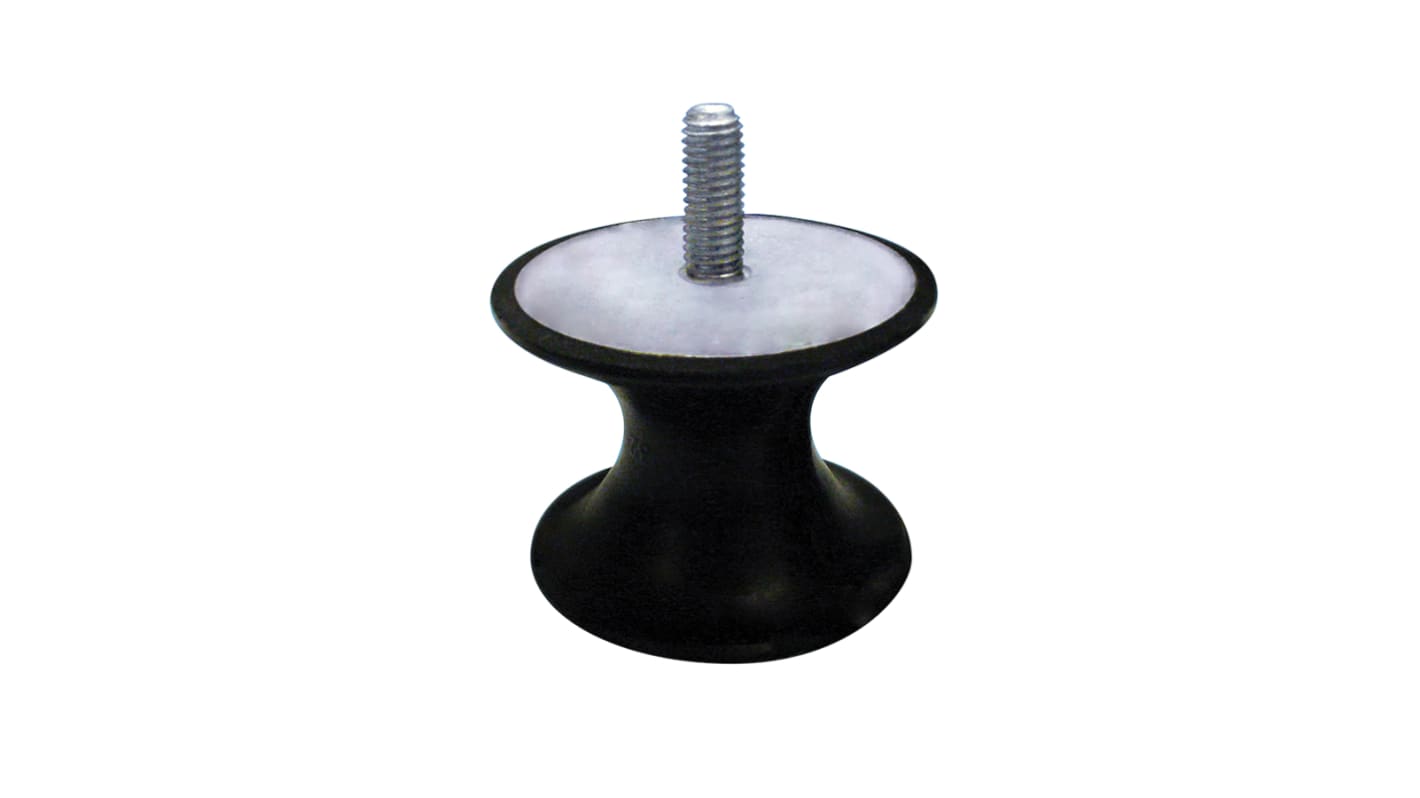 Soporte antivibración Paulstra Hutchinson, Tope de choque, Ø 57mm, alt. 62mm, rosca M8, carga máx. 40daN