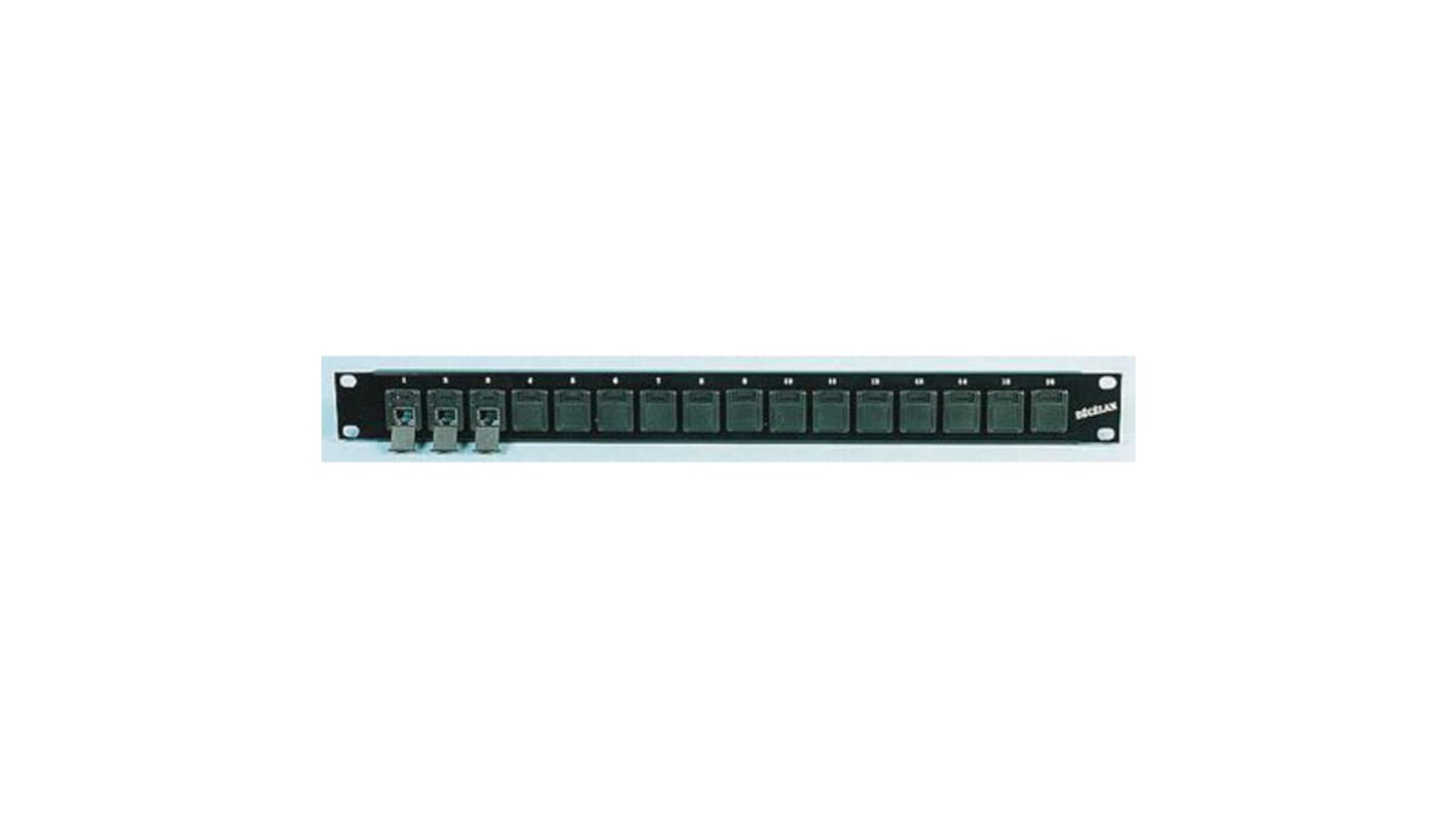 Decelect Cat5 16 Port RJ45 RJ Patch Panel FTP 1U Black