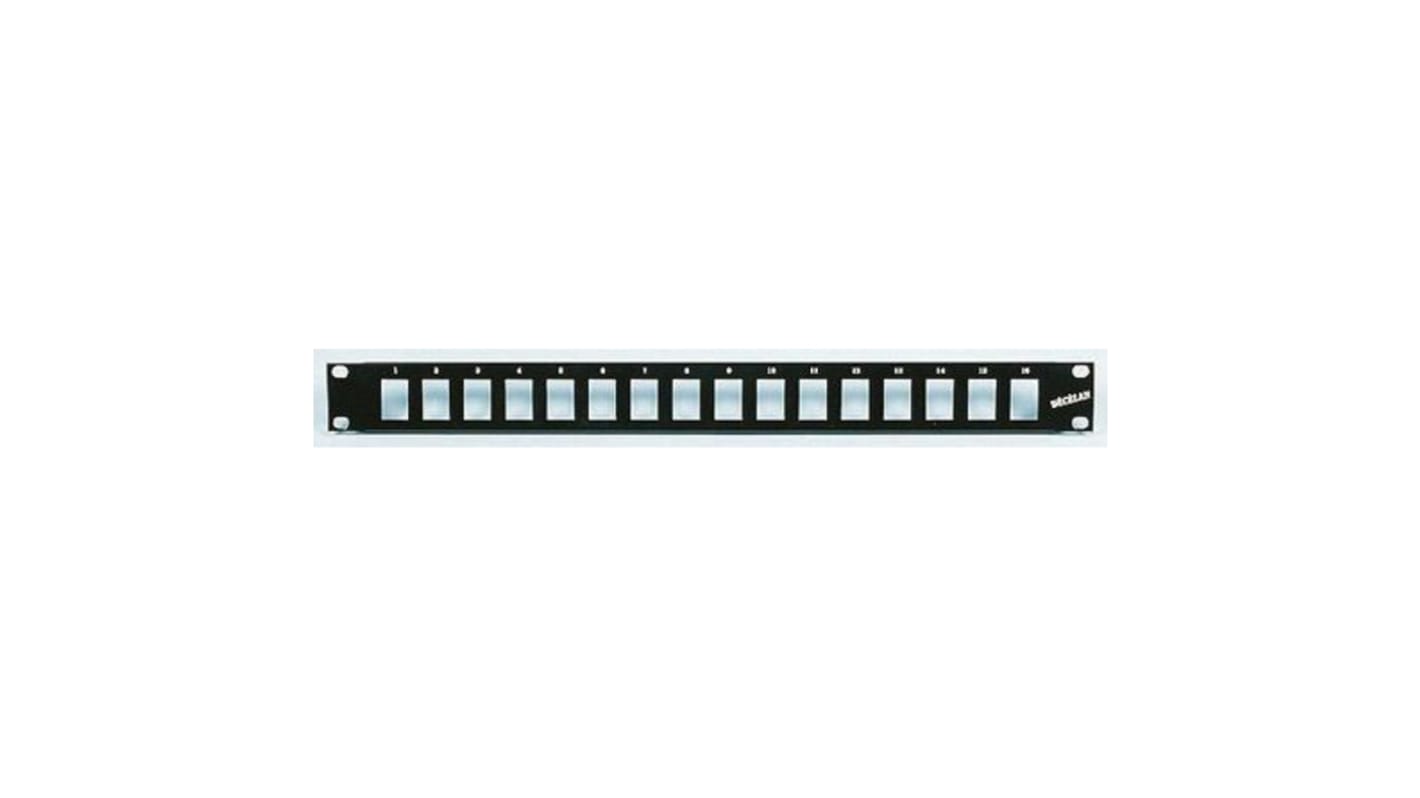 Decelect Forgos 16 Port RJ45 RJ Patch Panel 1U Black