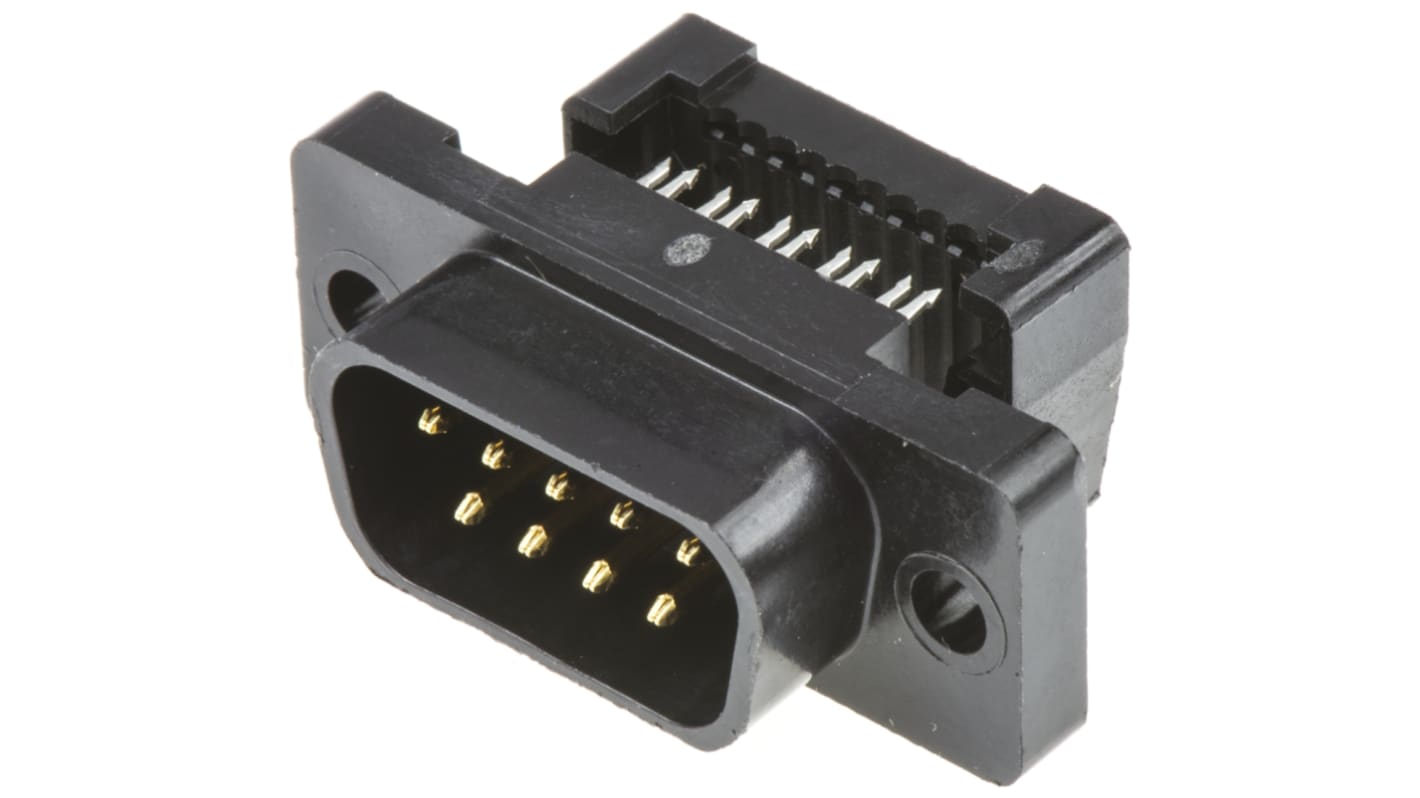 Conector D-sub TE Connectivity, Serie Amplimite HDF-20, paso 2.77mm, Ángulo de 90° , Montaje de Cable, Macho,