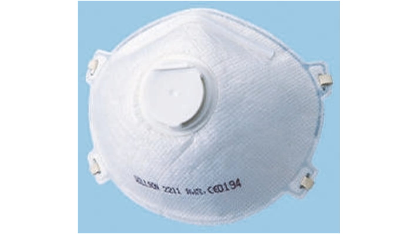 Honeywell Safety Disposable Face Mask for General Purpose Protection, FFP2, Valved, Moulded, 20 per Package