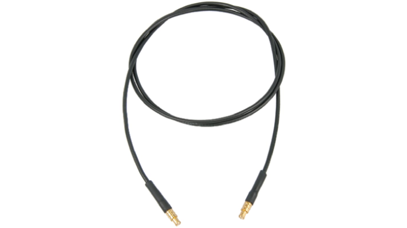 TE Connectivity Male MCX to Male MCX Coaxial Cable, 250mm, RG174 Coaxial, Terminated