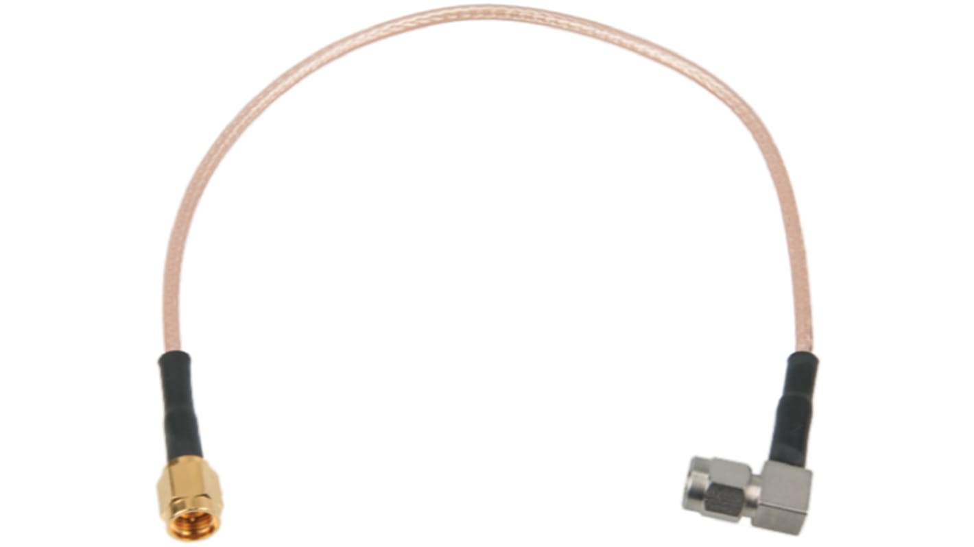 TE Connectivity Male SMA to Male SMA Coaxial Cable, 1m, RG316 Coaxial, Terminated