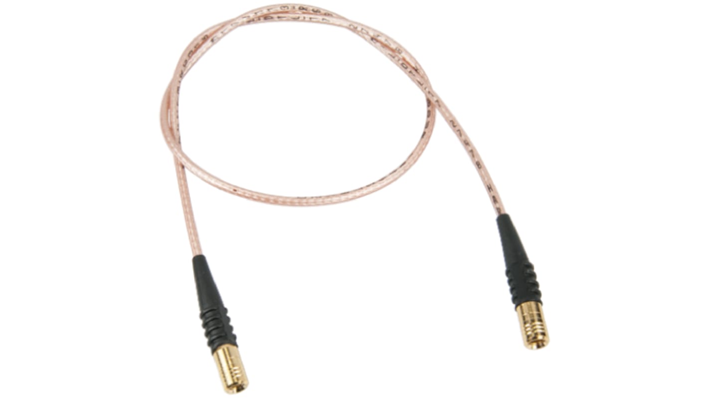 13378153 TE Connectivity Male SMB to Male SMB Coaxial Cable, 1m, RG174 Coaxial, Terminated RS