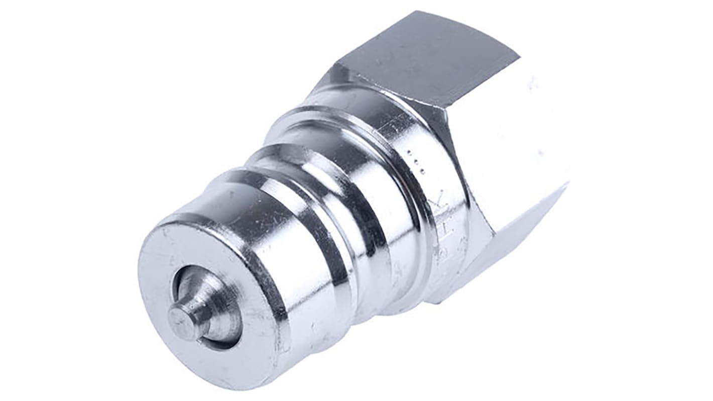 Parker Steel Male Hydraulic Quick Connect Coupling, G 1 Female