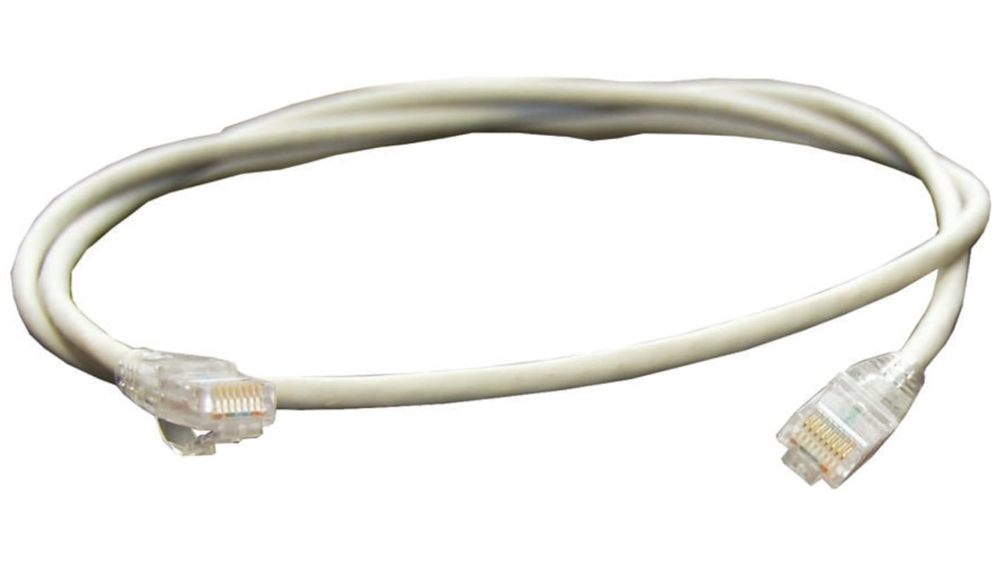 Polyco Healthline Cat6 Cable, U/UTP, Grey PVC Sheath, 5m