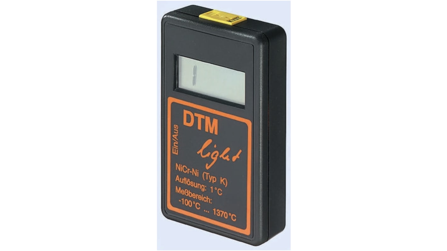 Electrotherm DTM-L Wired Digital Thermometer, K Probe, 1 Input(s), +1370°C Max, ±3 % Accuracy - With UKAS Calibration