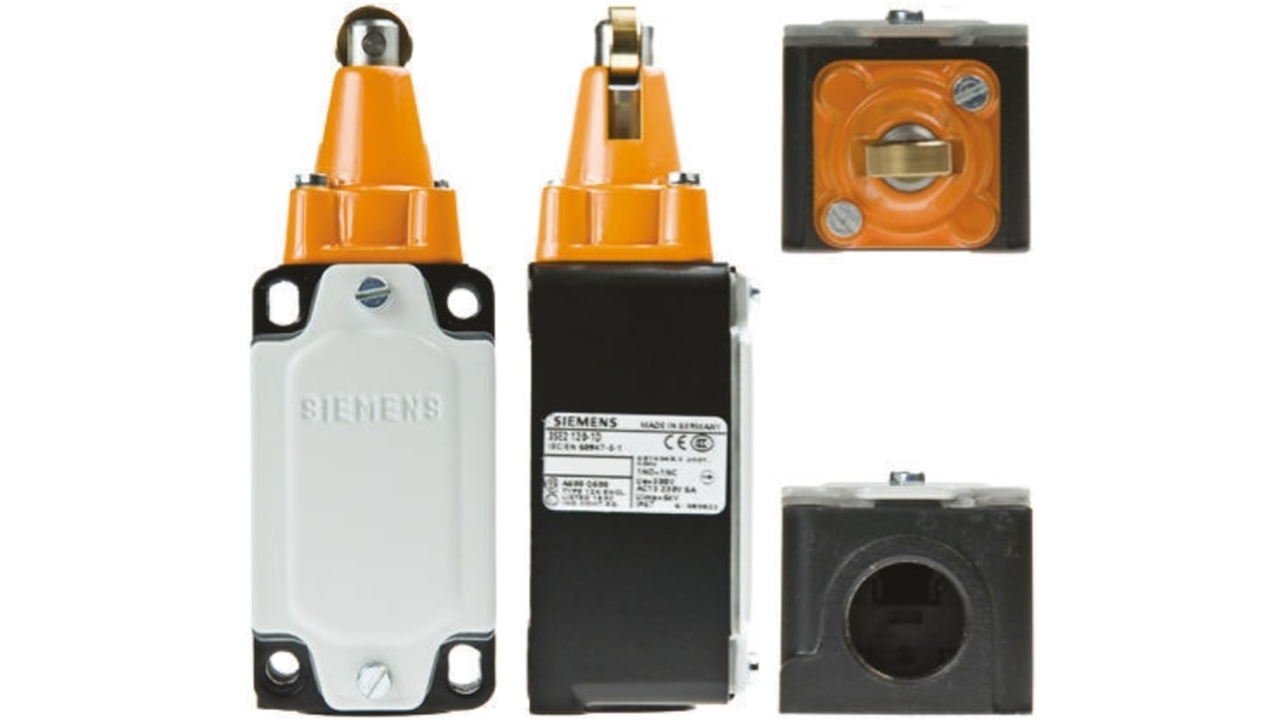 Interruptor de fin de carrera de seguridad, Siemens, 3SE22000D, NA/NC, Lento, Sí, Actuador, Roscado, 2, Termoplástico