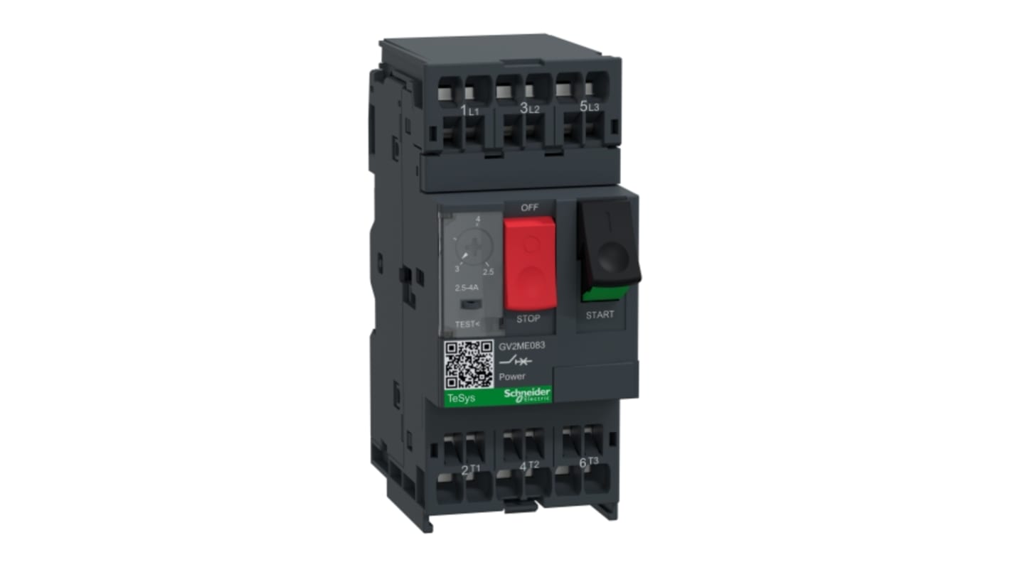 Disjoncteur moteur Schneider Electric TeSys GV2ME 2,5 → 4 A, 690 V