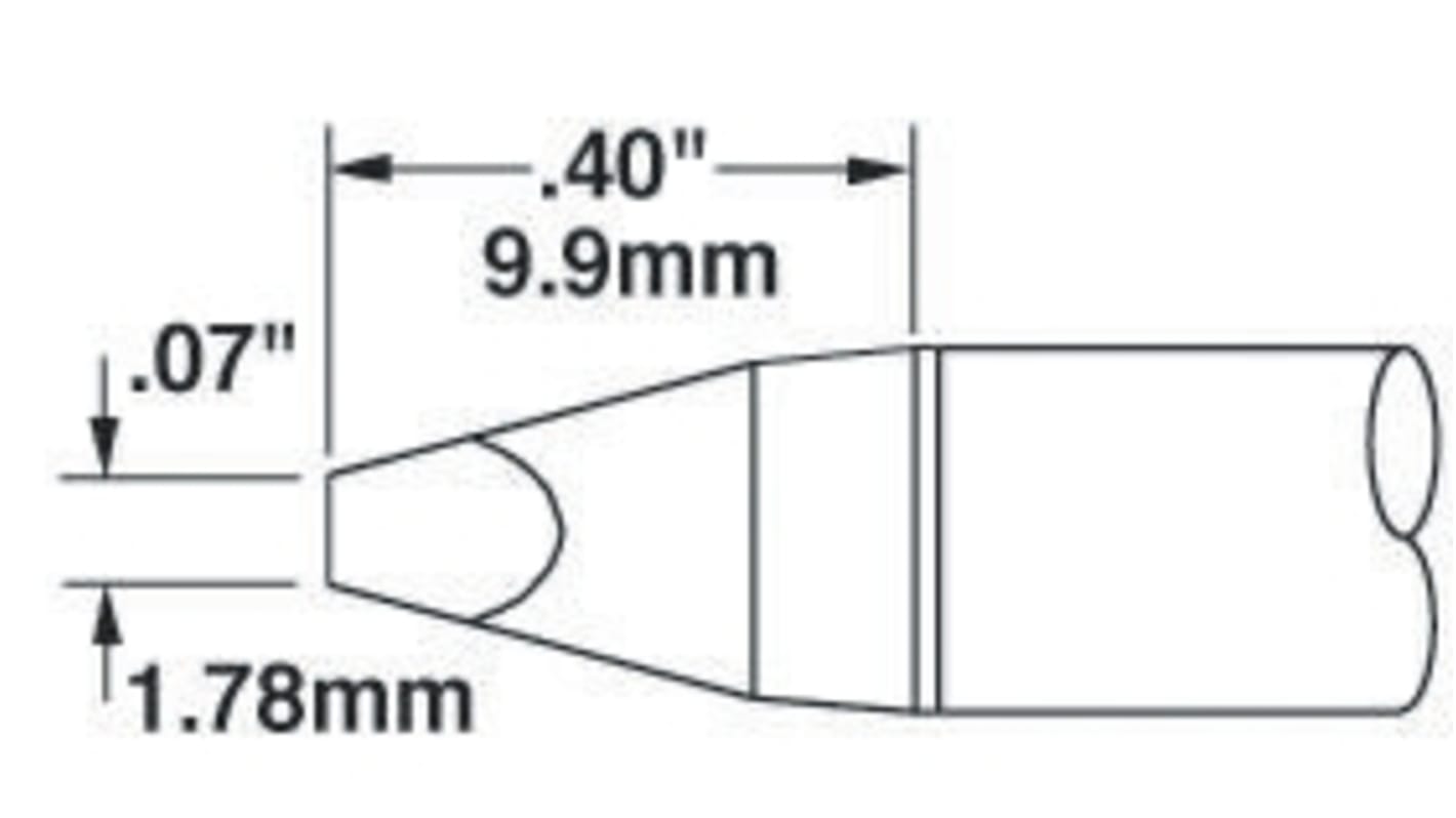 Grot lutowniczy ołówkowy Metcal do MFR-H6-SSC, SP-HC1 Dłuto 1.78 mm SSC-7