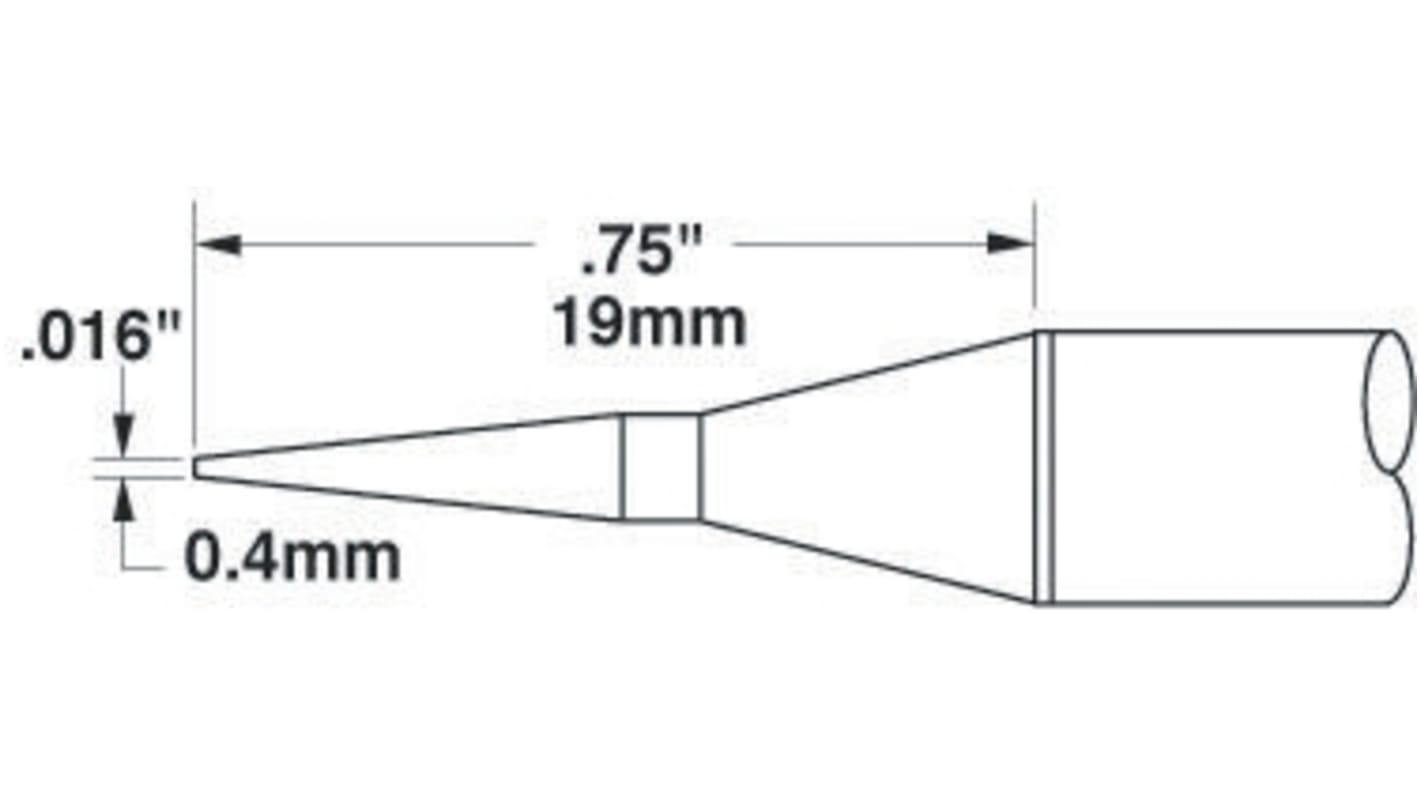 Punta saldatore Metcal SSC, serie SSC-6, 0,4 mm, forma conica