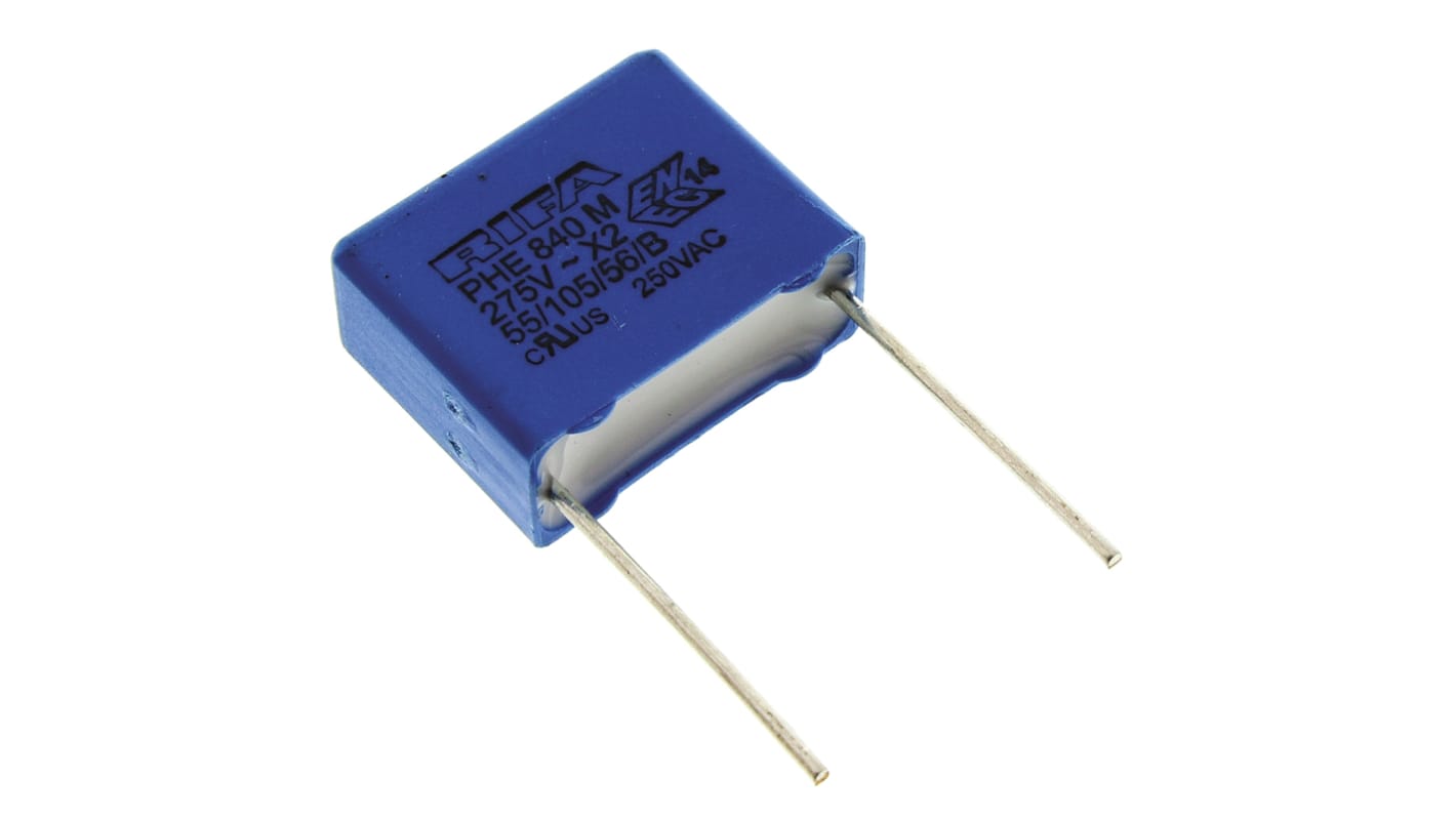 KEMET PHE840 Metallised Polypropylene Film Capacitor, 275V ac, ±20%, 220nF, Through Hole