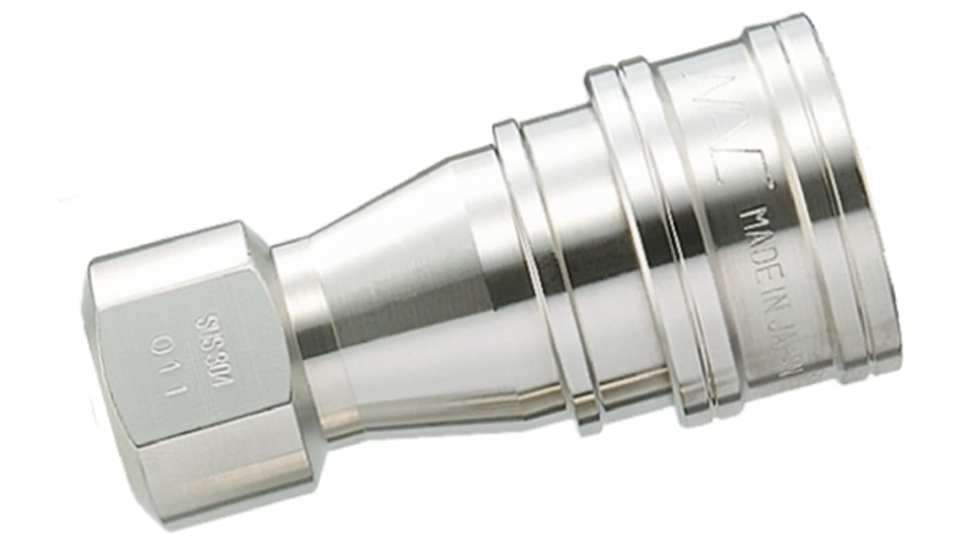 Nagahori Industry Stainless Steel Female Pneumatic Quick Connect Coupling, Rc 1/8 Female Threaded