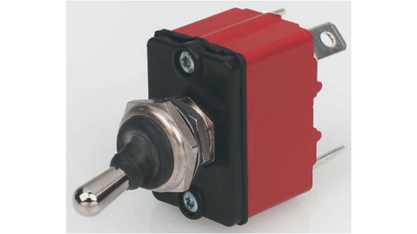 3638NF/2 APEM Toggle Switch, Panel Mount, OnOff(On), SPST, Tab