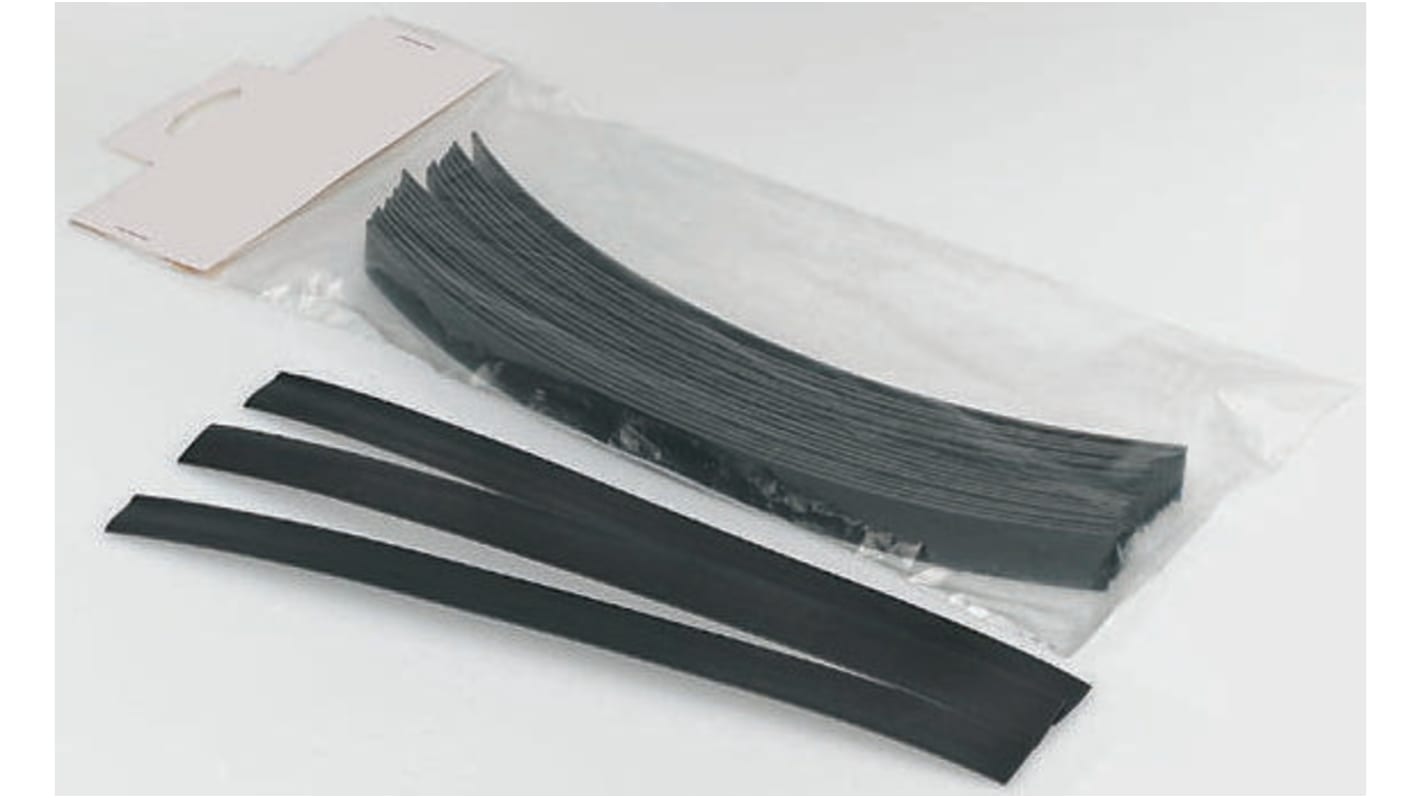 RS PRO Heat Shrink Tubing, Black 38.1mm Sleeve Dia. x 30cm Length 2:1 Ratio