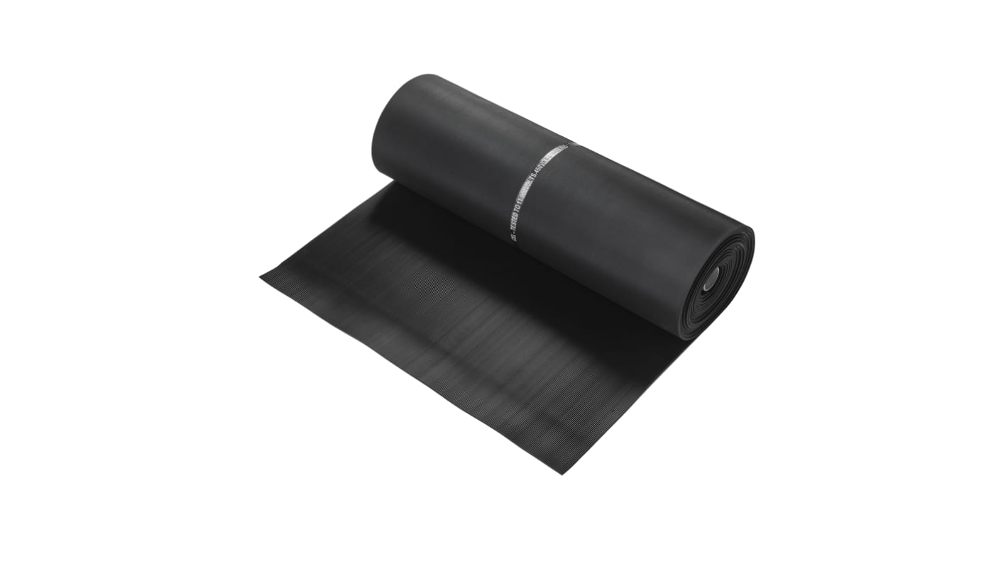 Tapis isolant Coba Europe 15000V max, 10m x 0.9m x 9.5mm, en Caoutchouc Noir, antidérapant