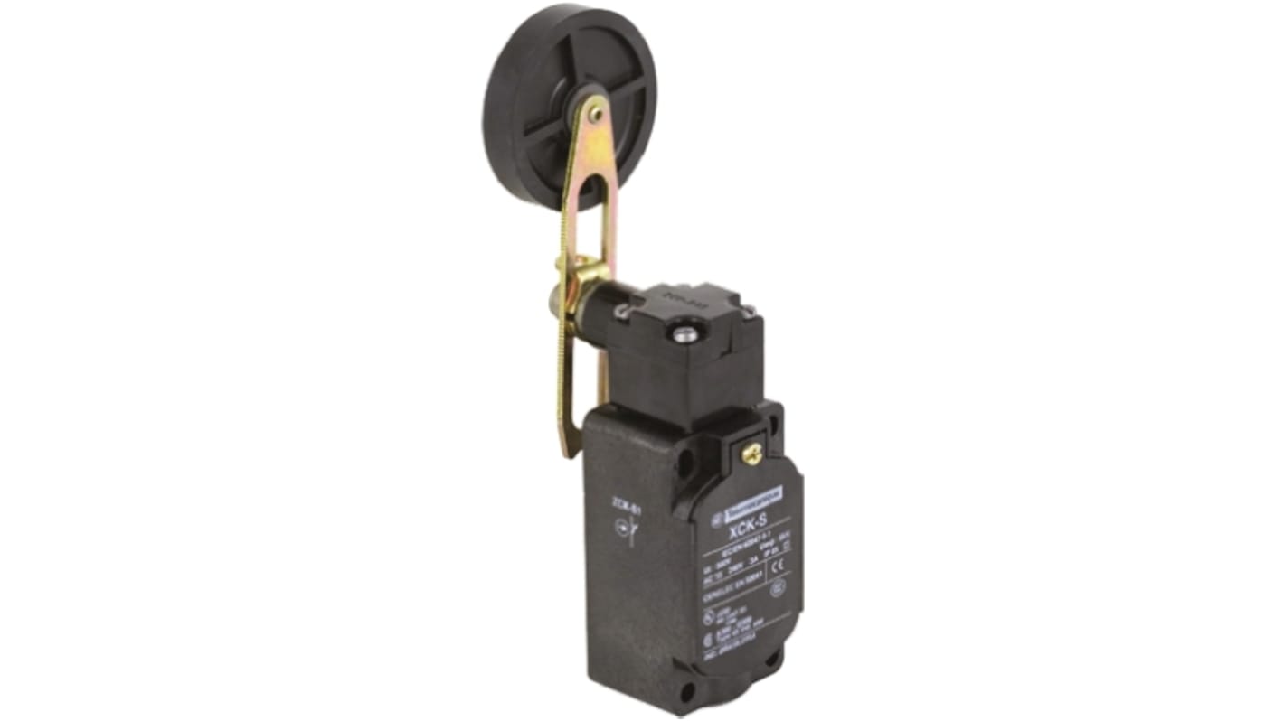 Telemecanique Sensors OsiSense XC Series Lever Limit Switch, NO/NC, IP65, DP, Plastic Housing, 240V ac Max, 3A Max