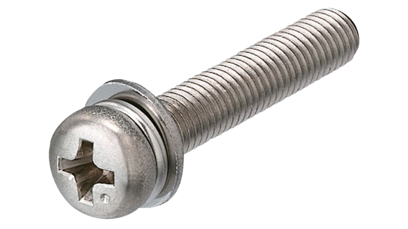 Yahata Neji Cross Pan Stainless Steel Machine Screws, M3x10mm