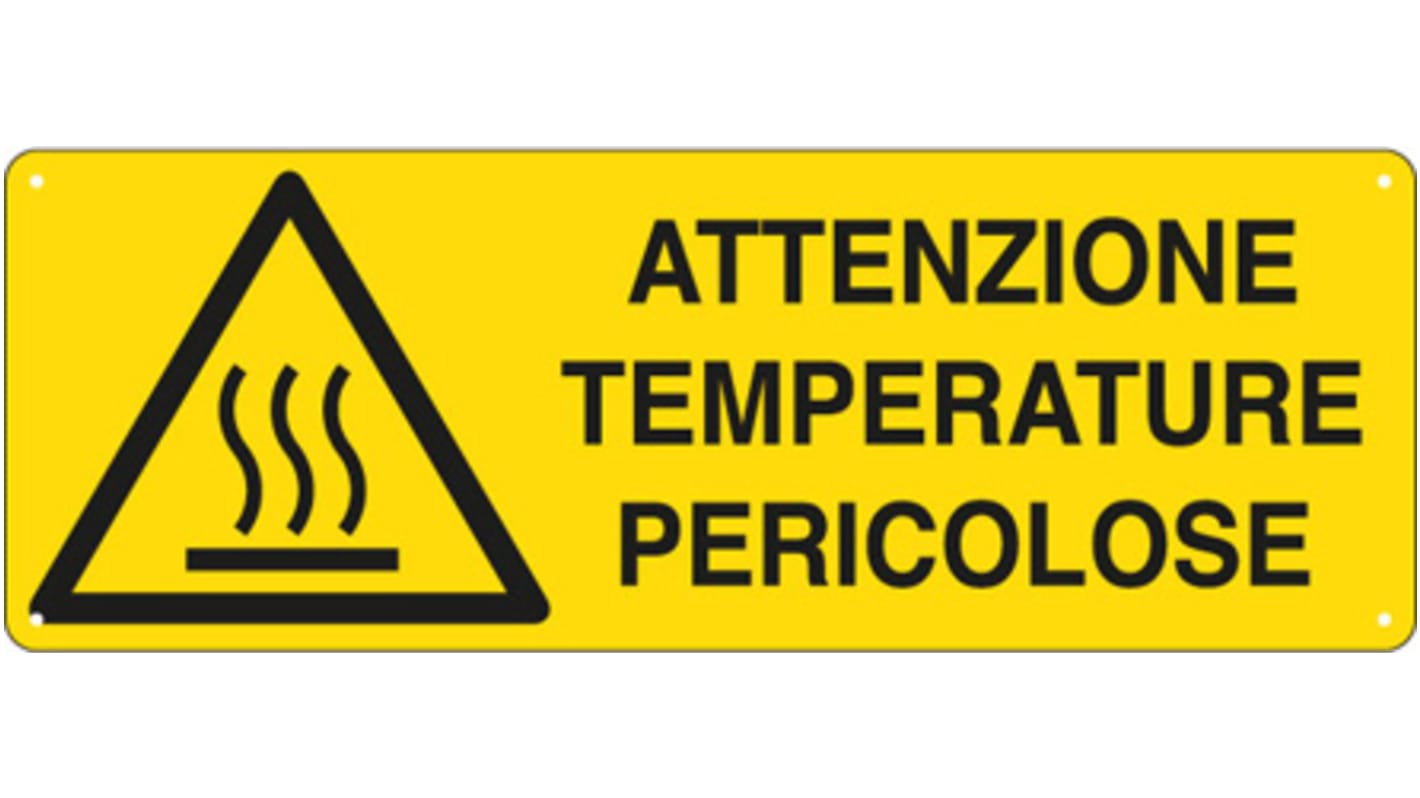 Cartello "Attenzione Temperature Pericolose", in Italiano