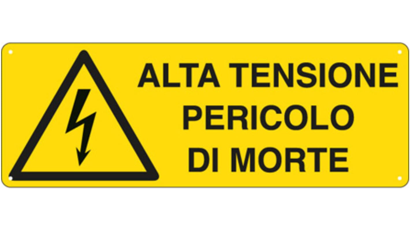 Cartello "Alta Tensione Pericolo Di Morte", in Italiano