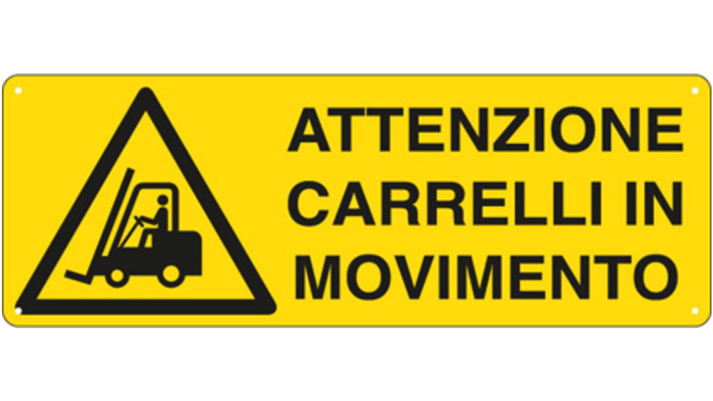 Cartello "Attenzione Carrelli In Movimento", in Italiano