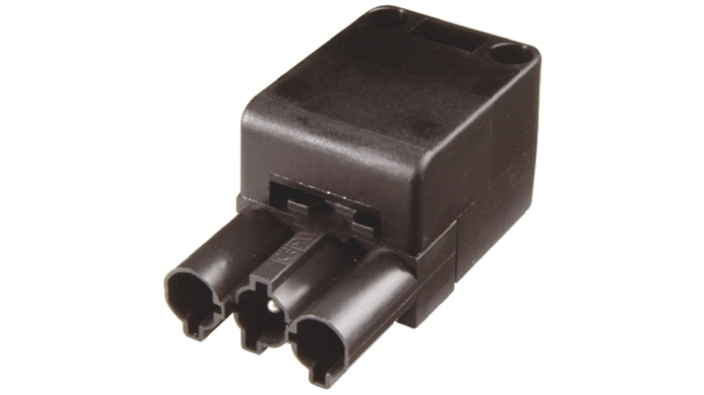 Wieland Stecker GST18i Leuchtensteckverbinder, Verteilerblock, Kontakte: 3, Anz.Ausl. 3, 16A, Schwarz, 1.5 → 2.5