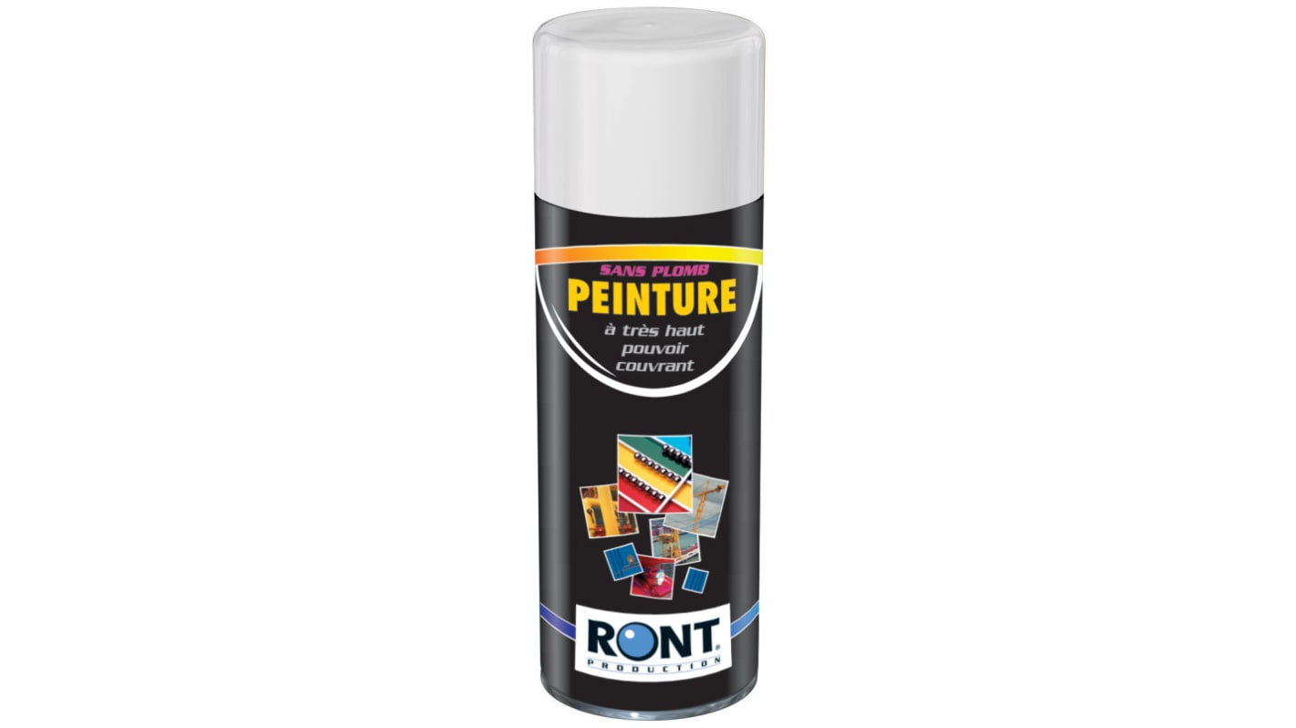 Peinture aérosol Ront Production, Blanc RAL 9010 Brillant, 400ml