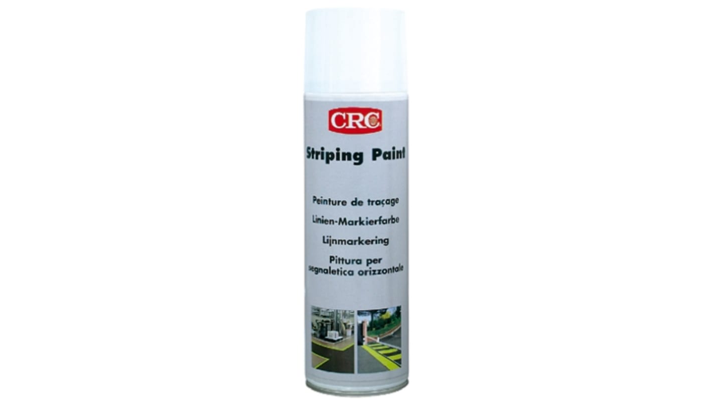 Pintura con aerosol CRC STRIPING PAINT de color Blanco Brillo, de 500ml