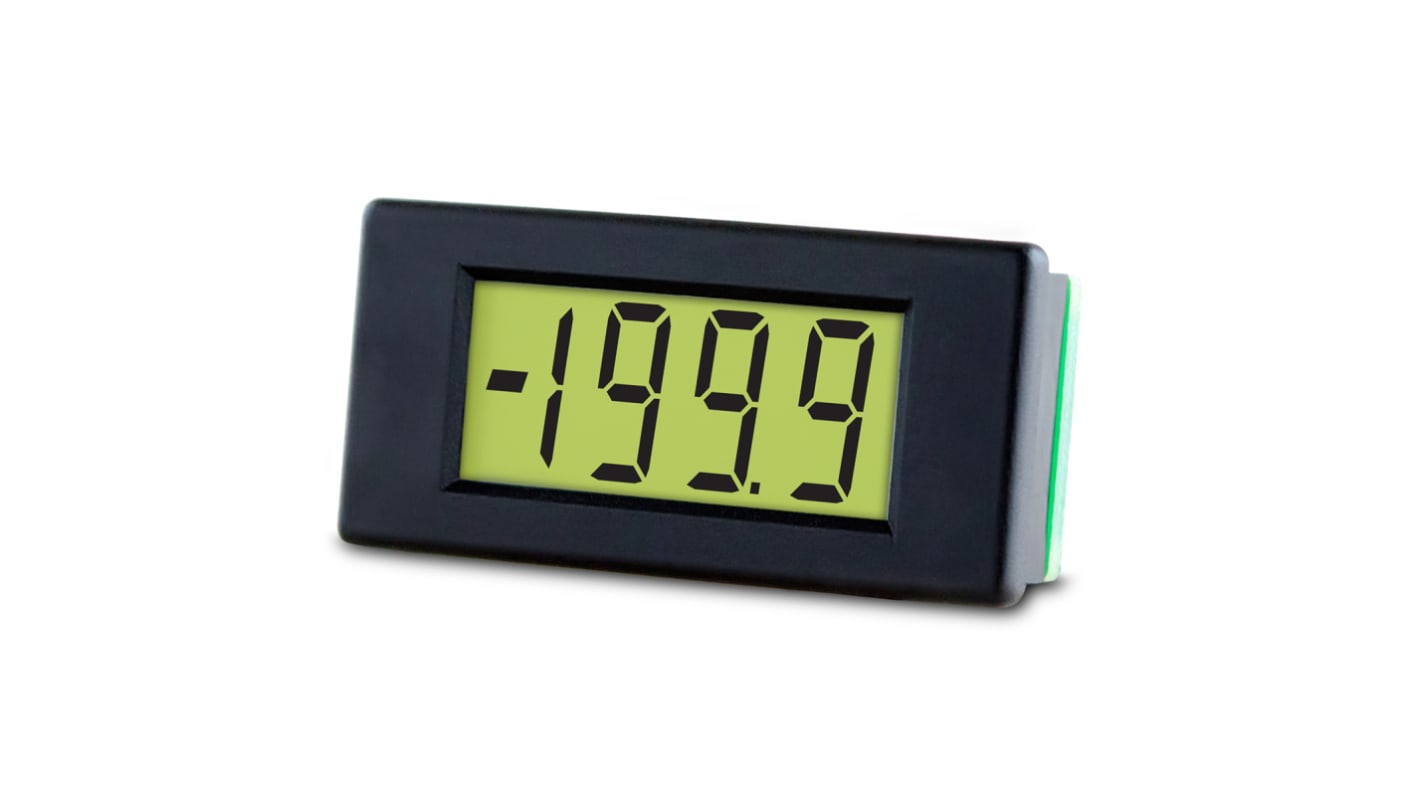 Lascar Akkumulátor feszültségmérő, LCD Csak számjegyek, 3.5-számjegyes, DC, 0°C → +50°C (9V ÜZEMMÓD / V+ → V-) 6