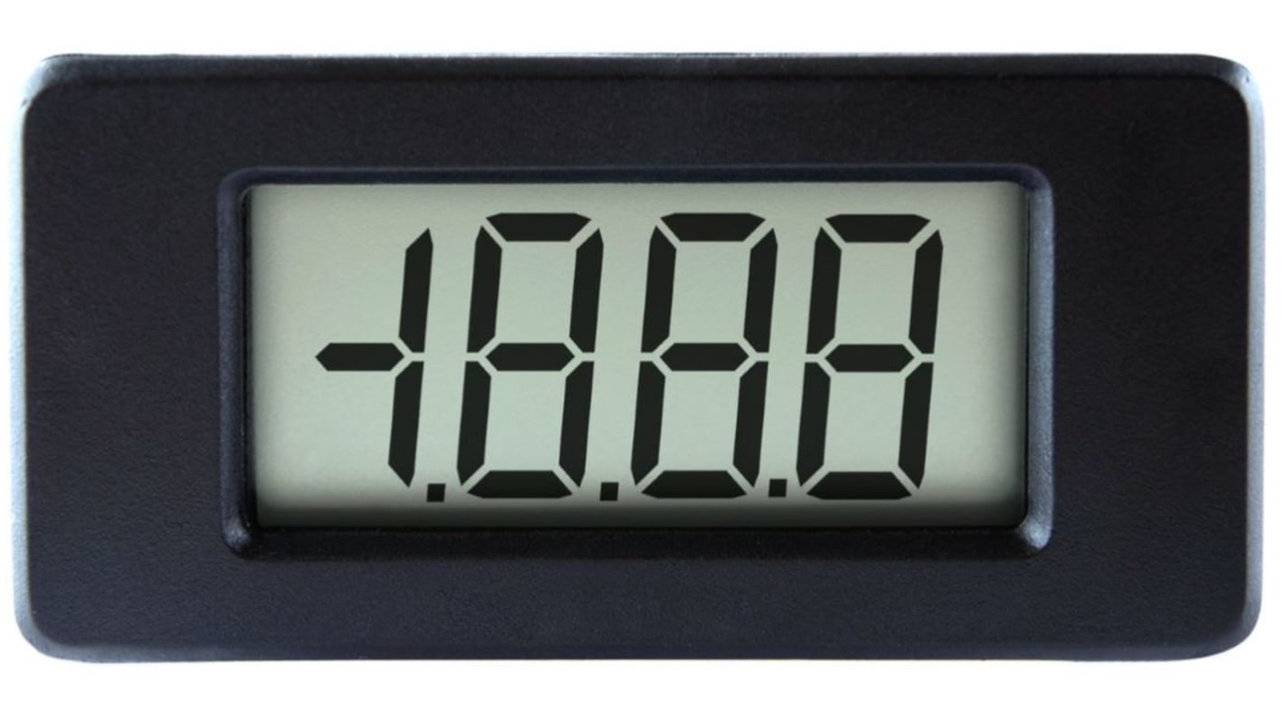 Lascar Digitalt voltmeter, LCD, DC, 3.5 Cifre, Cifre alene, 0°C -> +50°C 7 → 12 V dc