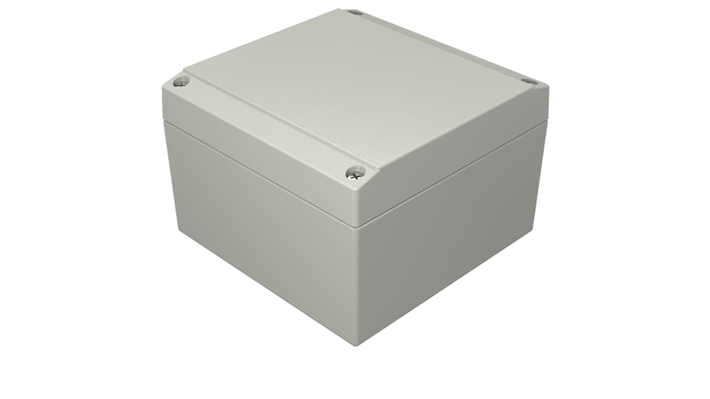 Skříň, řada: Aluform IP66 barva Šedá Odlévaný hliník 120 x 120 x 81mm Polyuretan Hliníkové pouzdro