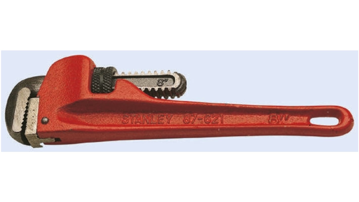 Pipe Wrench, 186 mm Overall Length, 34mm Max Jaw Capacity